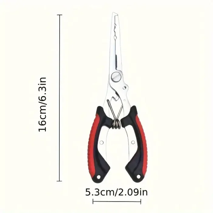 Fishing Pliers -Stainless Steel Multi-Tool Eagle Beak, Hook Removal & Line Cutter for Anglers - Image 2