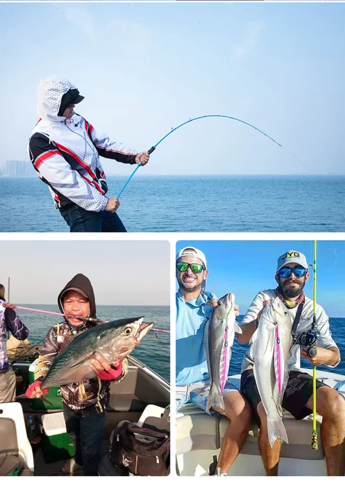Goofish Fishing Rods – Green/Yellow 6’6” Spinning– 120g – 250g – 33lb/15kg Dead Lift PE2-4 - Image 2
