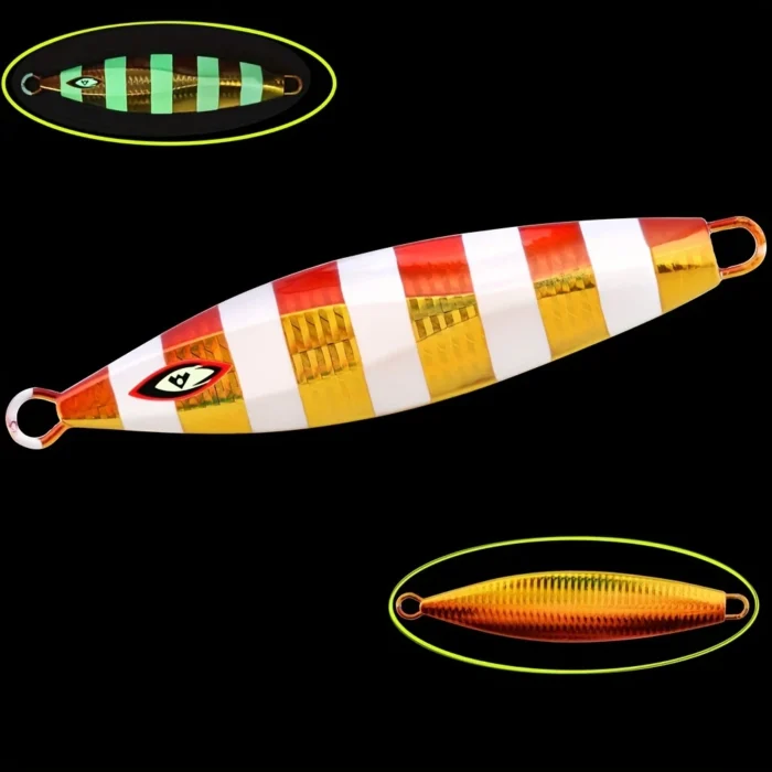 5pcs 200g Premium Luminous Metal Fishing Jigs Set, Quick Sinking, Slow Pitch Jigs Mixed Colours - Image 5