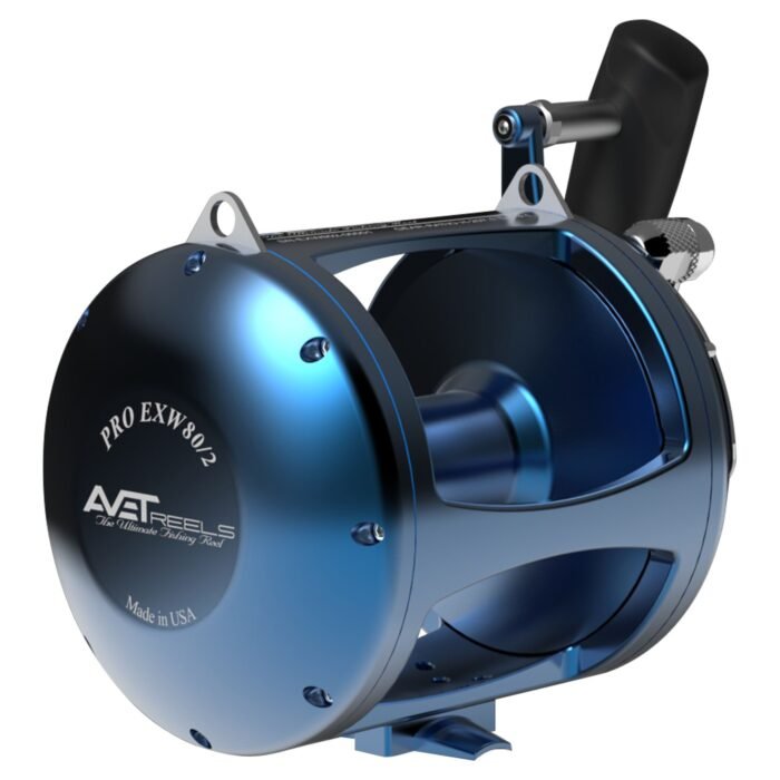 Avet EXW80-2 Two Speed Trolling Reel Big Game Fishing Reel Silver - Image 3