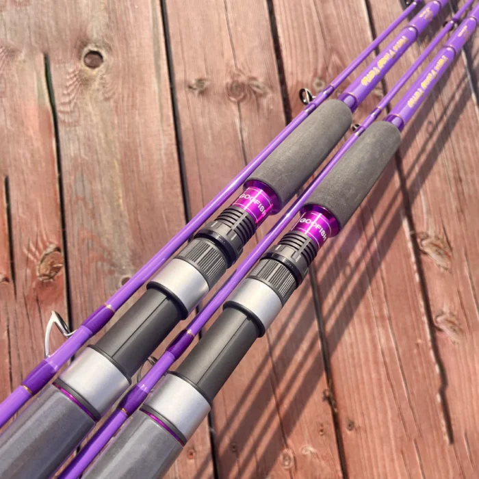 GOOFISH® Purple Diamond  Rod -9.2'(approx 280cm) 2 Piece Solid Nano Tip Japan Fuji Saltwater Popping Spinning Rod 30KG Dead Lift - Image 4