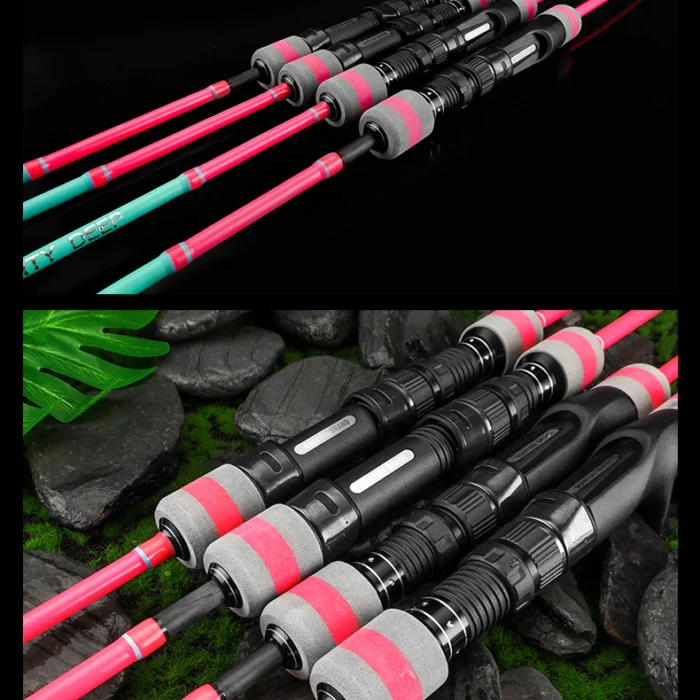 GOOFISH® MIGHTY DEEP- 2pc 6FT(183CM) PINK SPINNING ROD PE1.5-4 MAX JIG 300G JAPAN FUJI SOLID NANO JIGGING ROD 16kg Dead Lift
